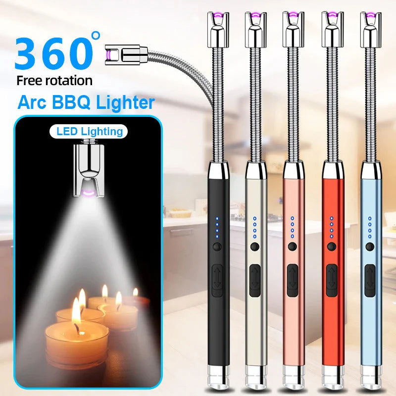 Rechargeable Electric USB Lighter | Stove Lighter | 360° Rotatable Long neck