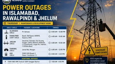 IESCO announces power outages in Islamabad, Rawalpindi and other areas