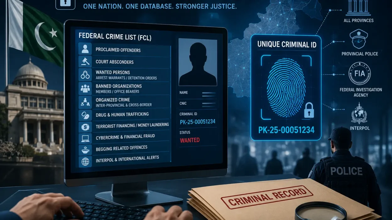 Pakistan Plans National Criminal Database With Unique IDs