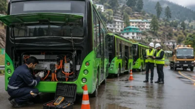 Technical Faults Detected in 6 Electric Buses in Murree